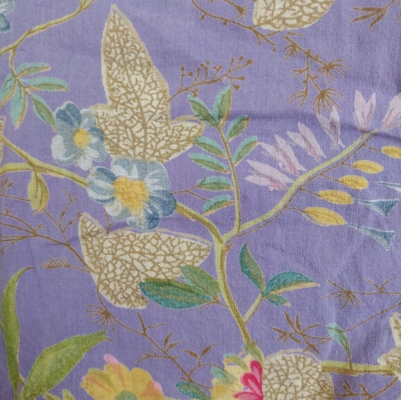 Orvis Lavender Multicolor Floral Button-Up Blouse 100% Cotton Size Medium - Picture 7 of 11